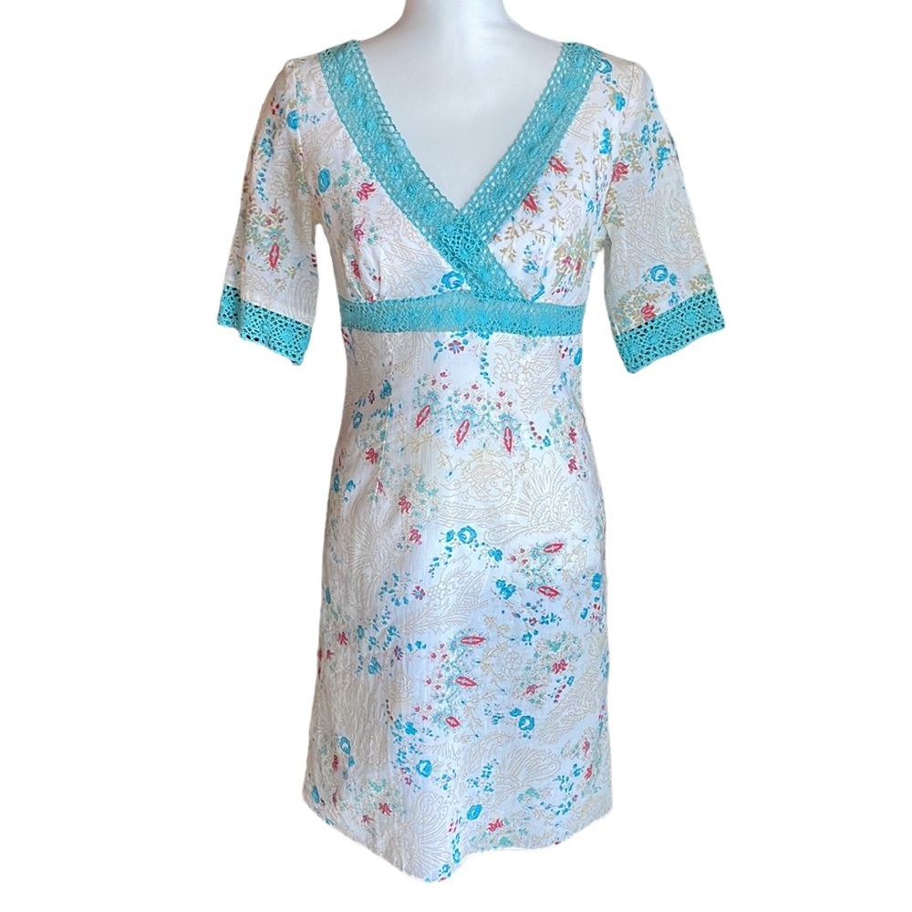B.Moss Embroidered Floral Dress 2